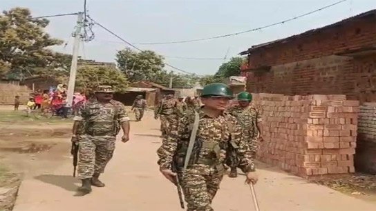 Central forces' route march in Murshidabad