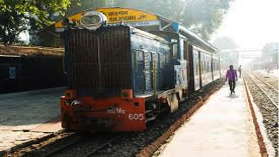 Toy train stopped at Siliguri Town Station this morning