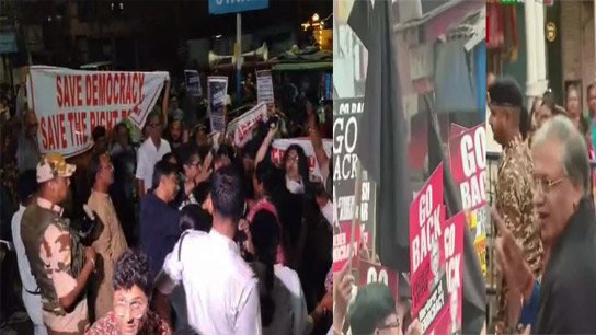 CPM's black flag, TMC's 'GO Back'; Gyanesh in a calm mood