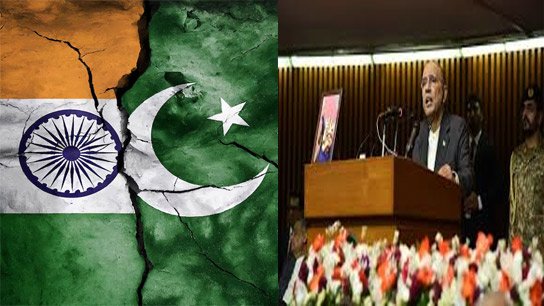 Pakistan President Asif Ali Zardari claims India preparing for another war
