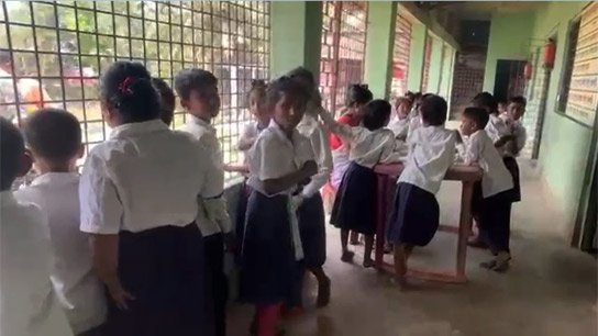 Amid the tide of development in the state, there are classrooms but no teachers! Students are accommodated in the verandahs