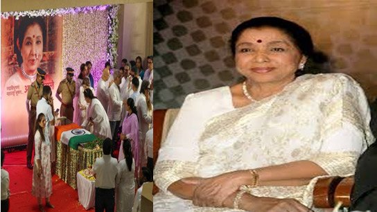 Asha Bhosle paid last respects with state honours