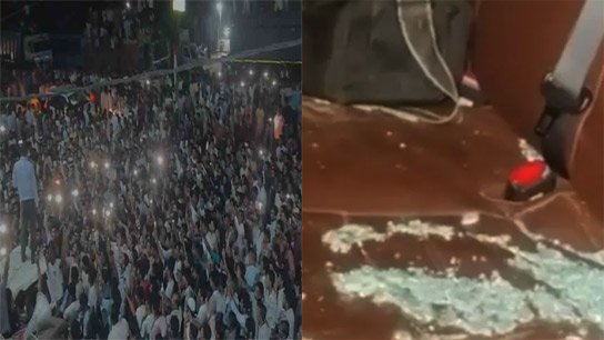 Chaos in Malda as agitated people shows protest in Kaliachak