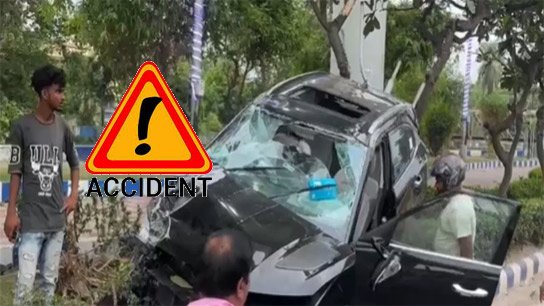 Major accident in Sector 5; Char hits cab, lands on pavement