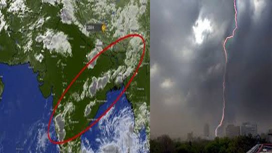 'Channel of Thunderstorm', a terrifying and surprising signal! A huge cloud cover from Kerala to Arunachal Pradesh