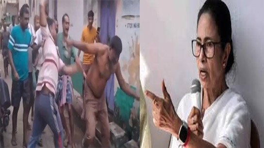 Dubrajpur-TMC-Leader Money laundering in the name of Pradhan Mantri Awas Yojana! Shoe pelted on Trinamool leader in Durajpur