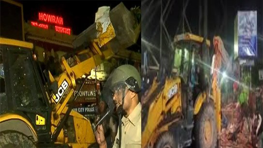 Bulldozers clean Howrah station premises