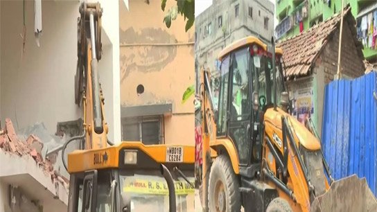 Kolkata Municipality Corporation begins demolition of illegal constructions in three areas of Kolkata