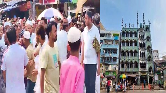Rajabazar heated up over street prayers, police action leads to ruckus