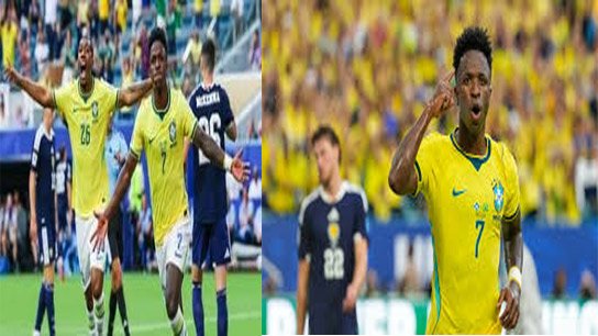 Vinny's double gives Brazil 'three stars', Samba Boys knocked out from top of group