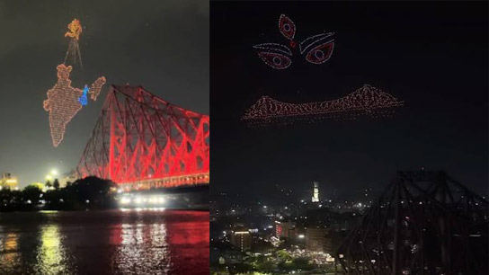 From Vivekananda to Bharat Mata, 3000 drones play in the sky of Kolkata; City Of Joy in a festive atmosphere
