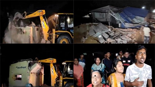 Jadavpur Bulldozer Action on Hawkers