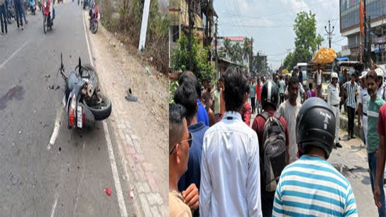 A biker lost his life in a tragic road accident in the Baneshwar intersection area adjacent to the Eastern Bypass in Siliguri