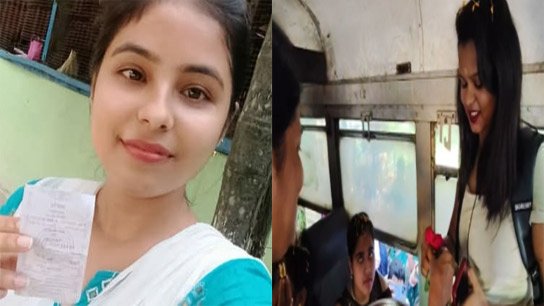 The government kept its word, 'free' bus journey from Jhargram to Kolkata, Digha, Durgapur, Bankura and Siliguri, wide smiles on the faces of women since morning