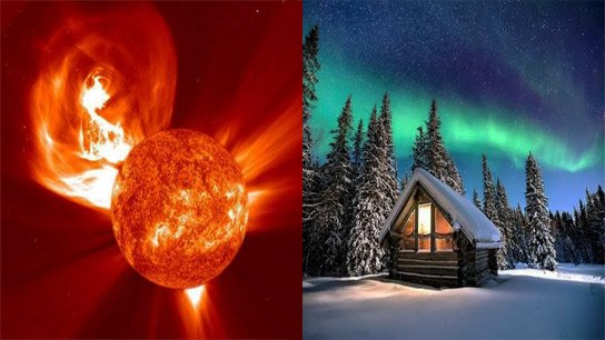 Huge explosion on the sun's surface, solar storm heading towards Earth