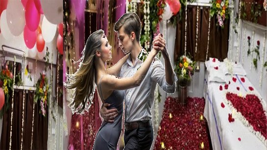 The incident of newlyweds decorating their train's 'honeymoon suite'; between light and darkness
