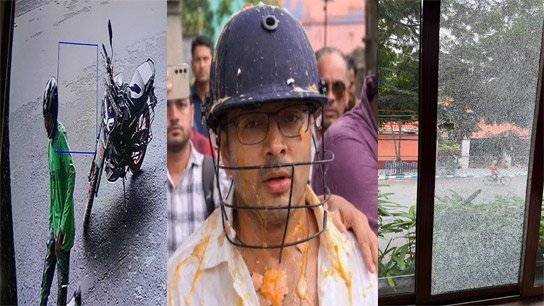 Abhishek's house 'stoned' after bike parked on the road
