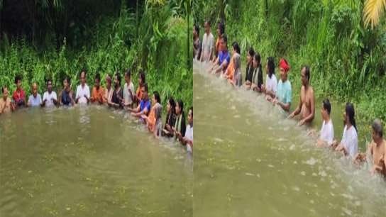 Successful completion of the water play session in the second phase of the Bangladesh Village Theater residential workshop