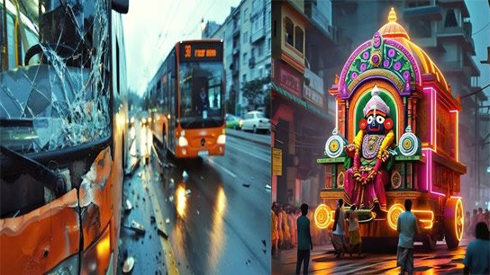 A horrific accident occurred in Bengal on the day of the chariot