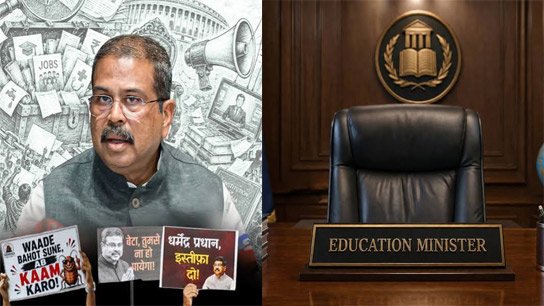 Following students demand union education minister dharmendra pradhan resigns