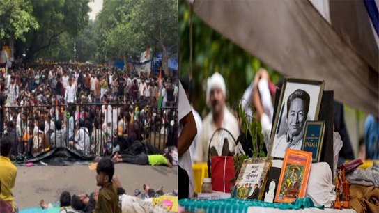 Protests abroad too; Crowds increasing at Jantar Mantar since morning