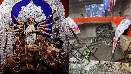 'Durga' emerges from underground near Victoria after a year, Metro workers are excited