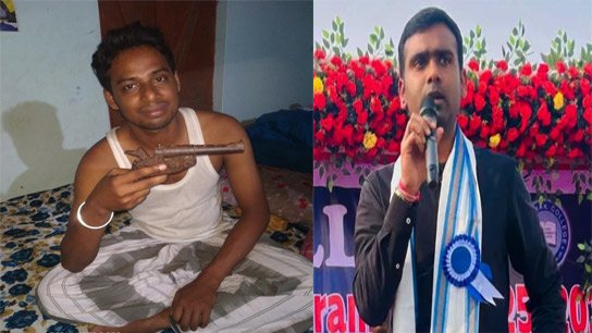 Photo of Trinamool student leader holding pistol! Uproar in Malda