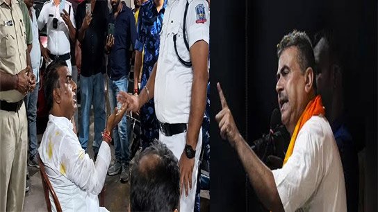BJP leader arrested in Newtown; mob pelts him with eggs