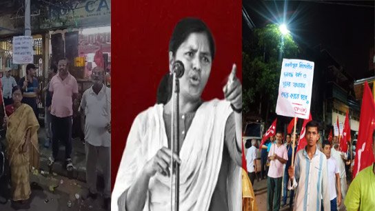 BJP attacks Meenakshi Mukherjee's car in Cooch Behar, protest march in Ramdulal Sarkar Street, Kolkata
