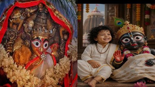 The joy of returning home; Lord Jagannath is returning to his abode from his aunt's house