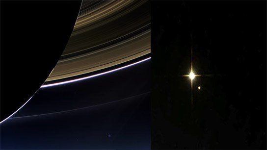 'Dot' shaped Earth and Moon! Our existence on the cosmic canvas