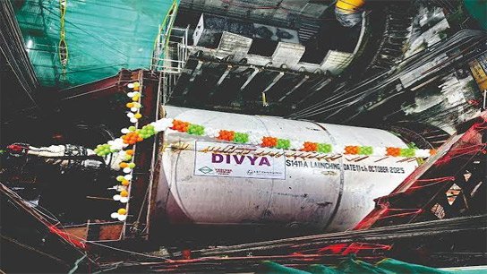 New record in Kolkata Metro: TBM 'Divya' completes excavation of Khidirpur-Victoria tunnel