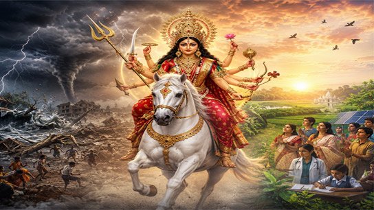 Goddess Durga to come to earth on horseback in 2026; According to scriptures, it is a sign of 'disintegration', yet there is hope for a new renaissance