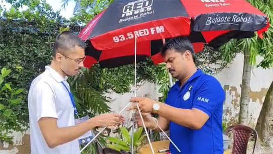 techniques to reach emergency messages without network; Sodpur ham radio special mock drill
