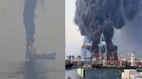 Drone attack on Indian commercial ship, the ship capsized and sank