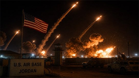 Iran launches missile attack on US base in Jordan in response to US attack on Larak Island
