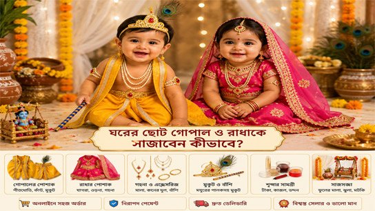 How to decorate the little Gopal and Radha at home on Janmashtami? Here are the details of online shopping