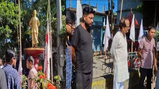 SFI and DYFI celebrated revolutionary martyr Khudiram Bose's self-sacrifice day in Jalpaiguri.