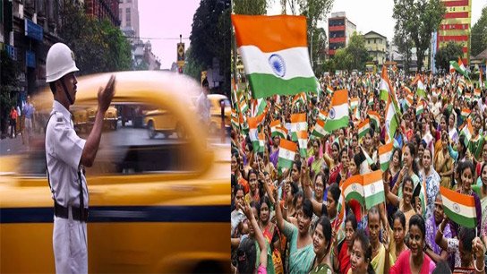 'Triranga Yatra'; Several roads in Kolkata will be closed on Monday