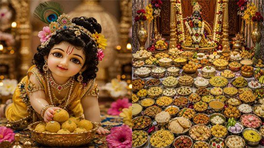 Lord Krishna 56 Bhog ritual