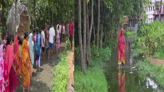 Bhabanipur is losing faith in BJP! Water accumulated on the road for seven months; Residents suffering from skin disease