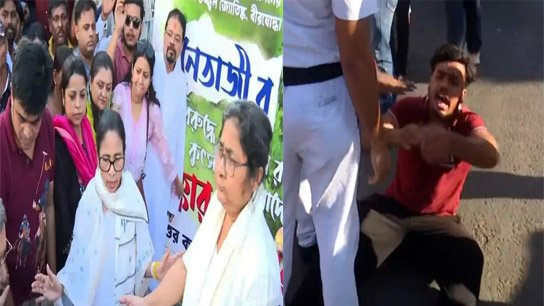 Slogan raised against Mamata Banerjee again at Shyambazar, Kolkata
