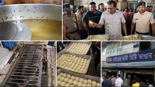 Flies floating on ghee, sweets being made on drains: Municipal Corporation raids famous sweets factory on Sevak Road