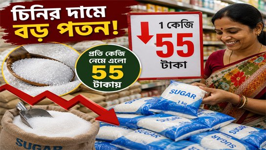 Big drop in sugar prices; down to Tk 55 per kg