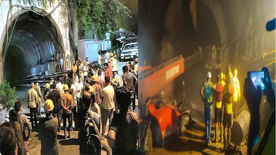Devastating landslide in under-construction tunnel in Chamoli, Uttarakhand, NDRF and SDRF to deal with the disaster