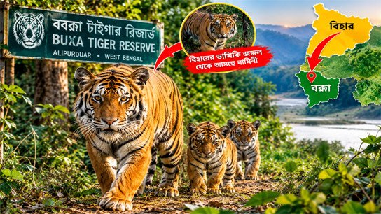 Royal Bengal breeding in Buxa; Tigress coming from Valmiki forest in Bihar