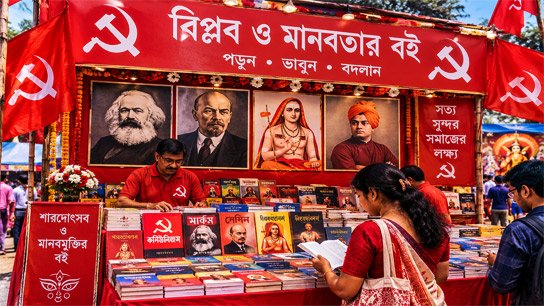 Shankaracharya and Vivekananda next to Marx-Lenin! CPM changes tactics at book stalls during Sharad Usav
