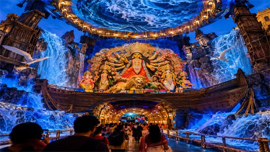 This year's Durga Puja brings together rivers and life at Kumartuli Park