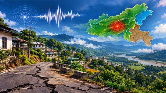 Tremors in Northeast India; epicenter in East Garo Hills of Meghalaya, felt in Assam and Bangladesh border