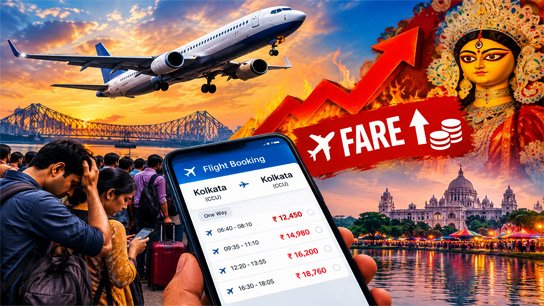 Fares hiked by up to 71%, Kolkata-bound flight ticket prices skyrocket ahead of Puja